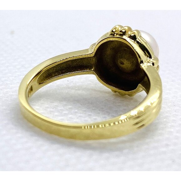 Tiffany & Co 18K 750 Yellow Gold Pearl Ring 6.2mm Akoya Pearl - Picture 8 of 8